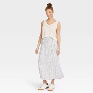A New Day Pleated A-line Skirt